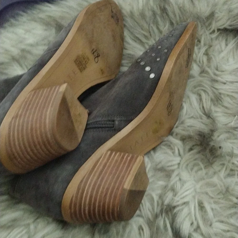 1 state studded ankle booties